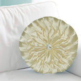 Kuber Industries Round Shape Silk Cushion - 13.7"x13.7", Multicolour